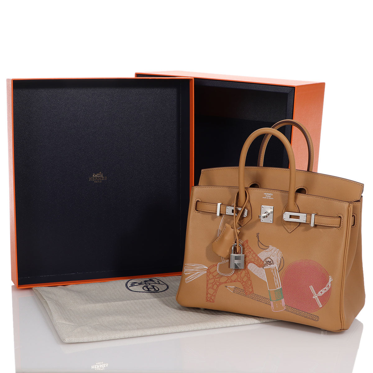 Hermes Birkin Handbag Blanc Swift with Palladium Hardware 25 at