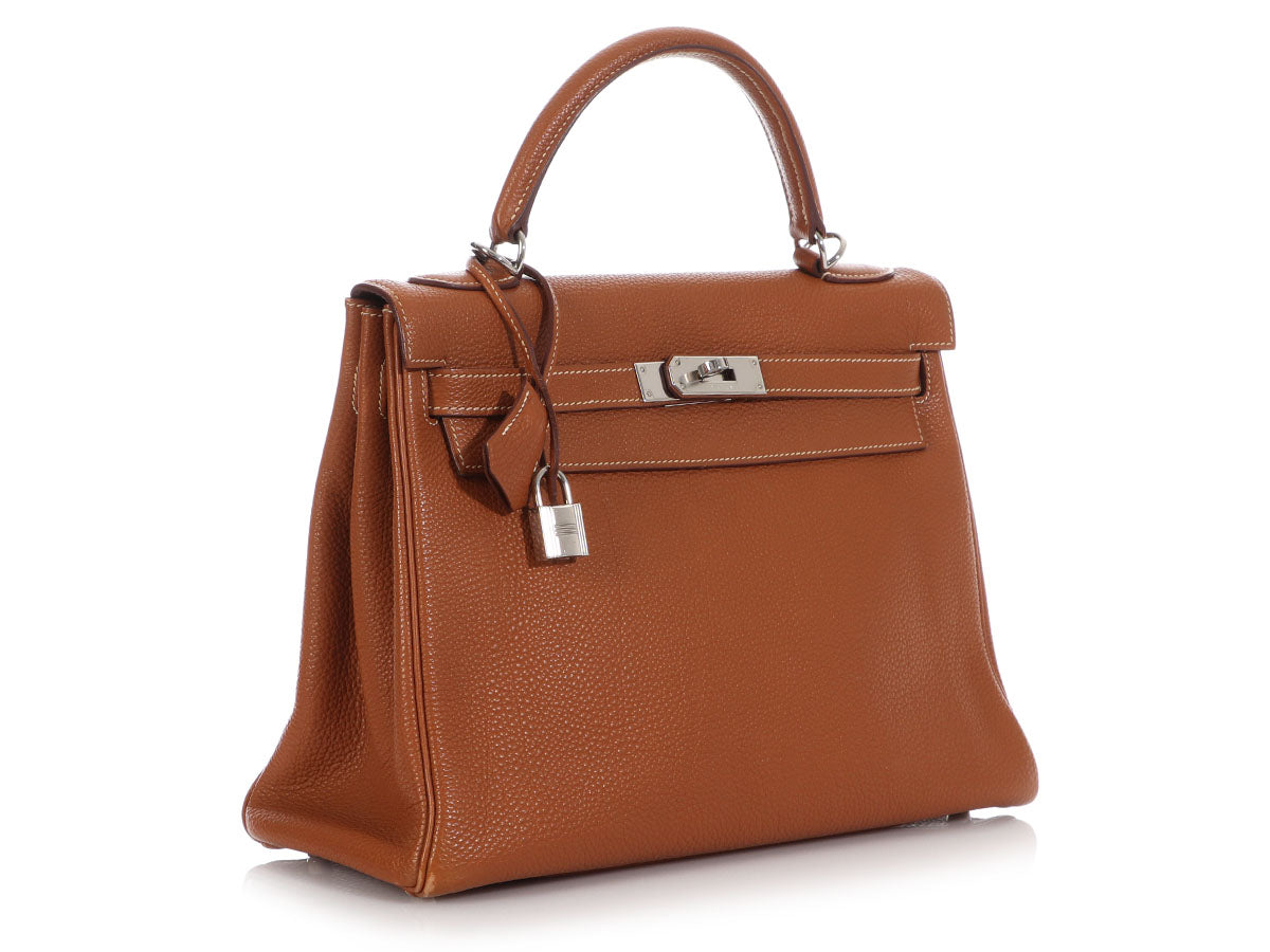 Beautiful Hermès Kelly bag 32 Togo cocoa NEW! Chocolate Leather ref.151463  - Joli Closet