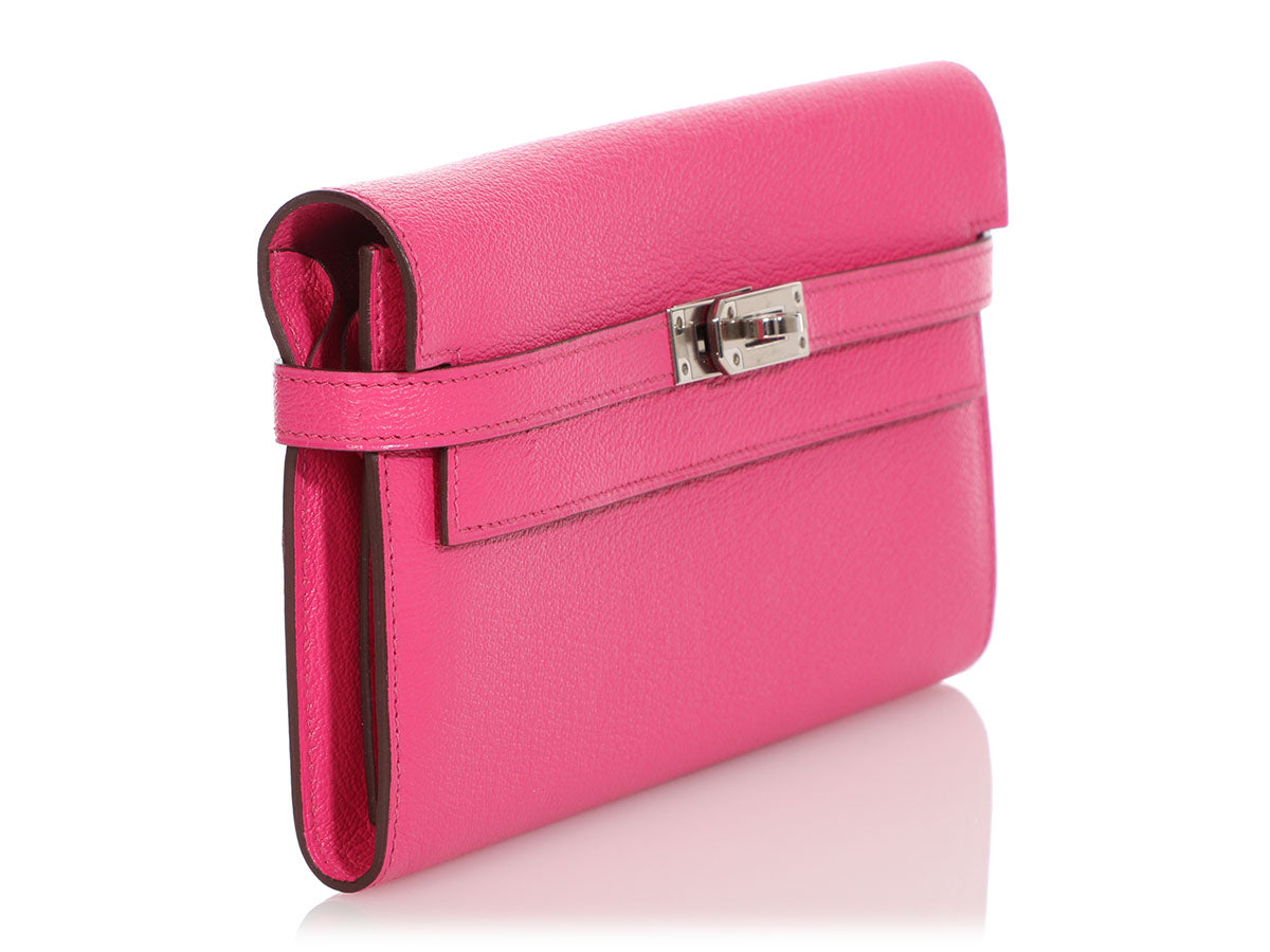 Hermès Bi-Color Tosca and Rose Tyrien Epsom Kelly Long Wallet, Hermès  Handbags Online, Jewellery
