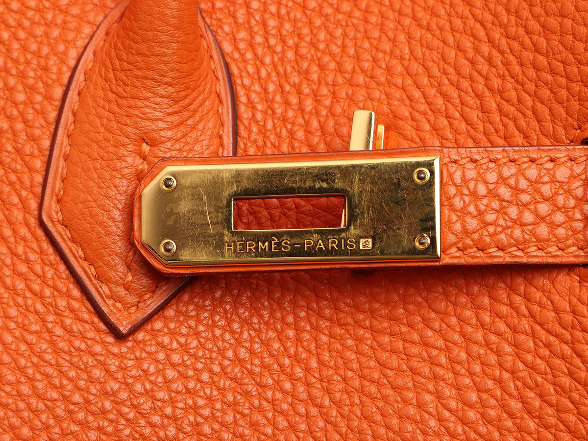 Hermes Birkin Handbag Vert Verone Togo with Gold Hardware 30