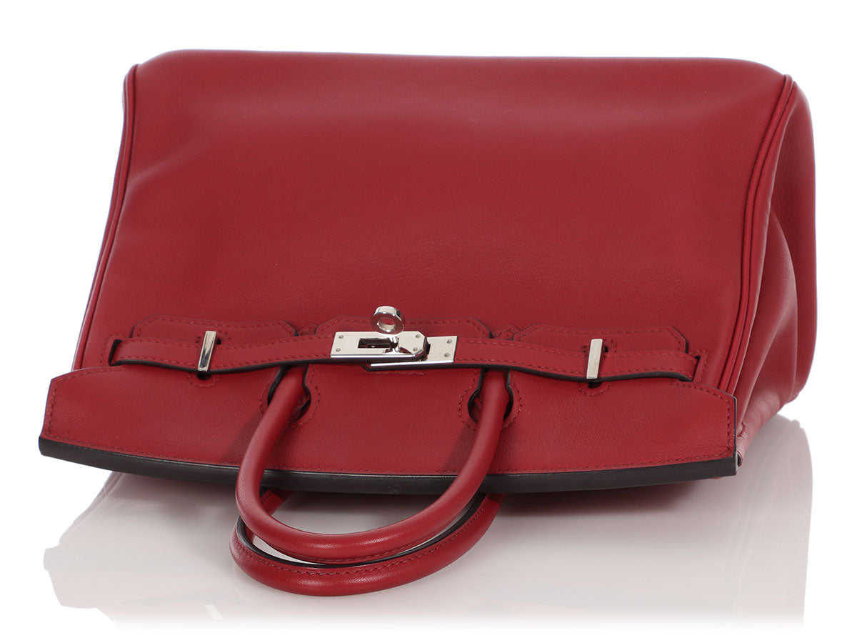Hermes Kelly Handbag Rouge Grenat Swift with Gold Hardware 25