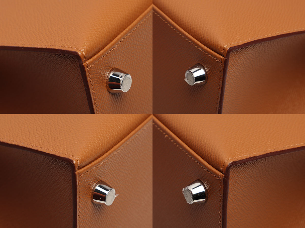 Hermes Personal Kelly bag 25 Sellier Gold/ Jaune ambre Epsom leather Matt  gold hardware