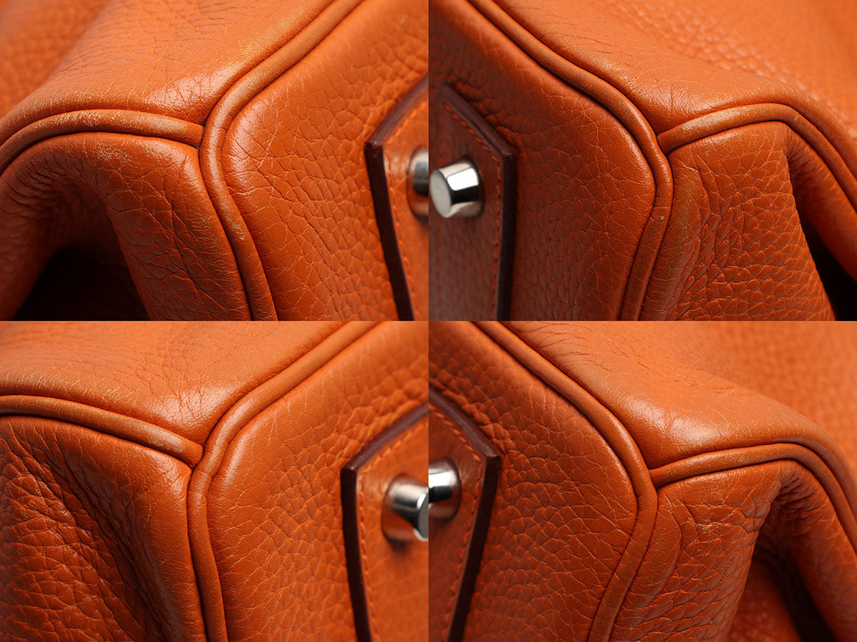 Hermes JPG Shoulder Birkin II Bag Blue Jean Clemence Leather
