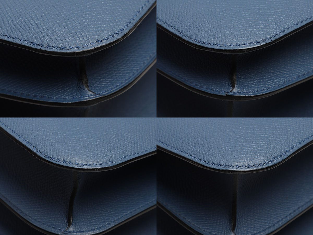 Hermès // Blue Agate Epsom Leather Constance 24 Shoulder Bag – VSP  Consignment