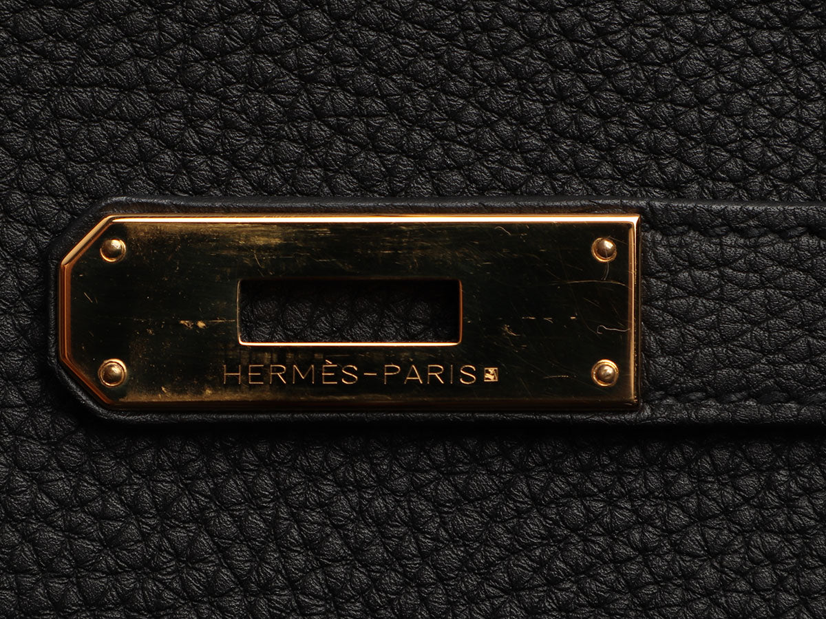 Hermes Togo Birkin 35 Black Gold Hardware