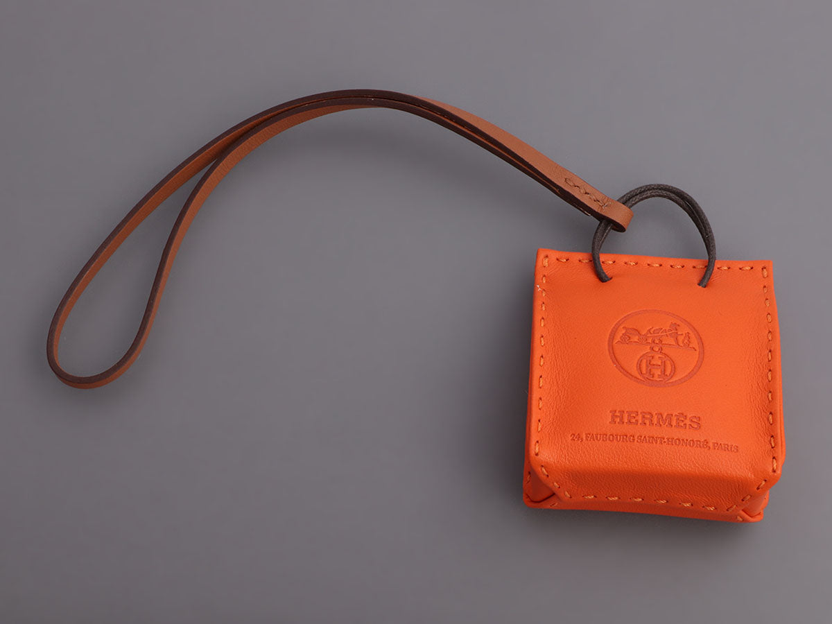 Hermes Orange Bag Charm Feu Gold - NOBLEMARS