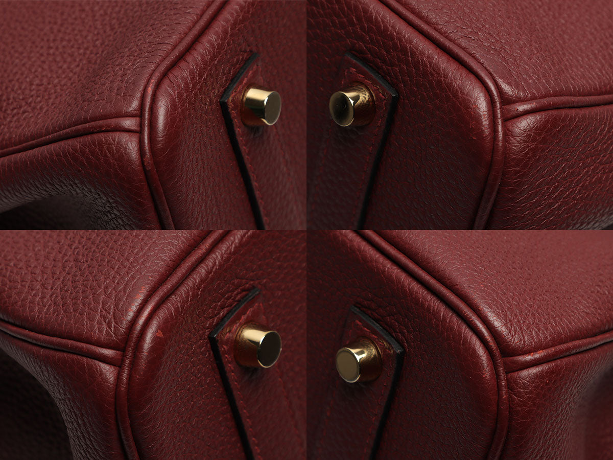 Lot 69 - An Hermès Rouge Braise togo leather Birkin 35