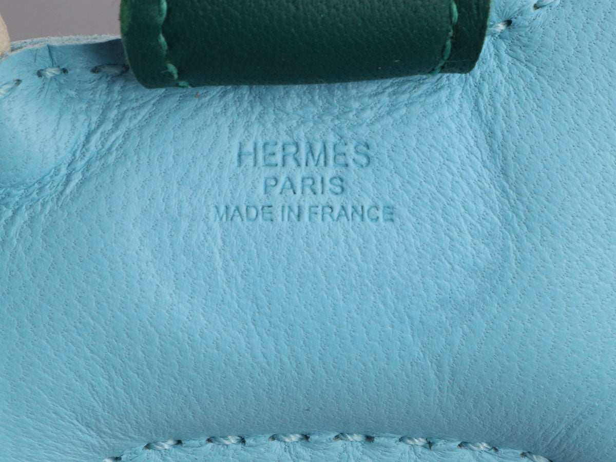 Hermès Ciel Lambskin Grigri Rodeo Horse Bag Charm PM
