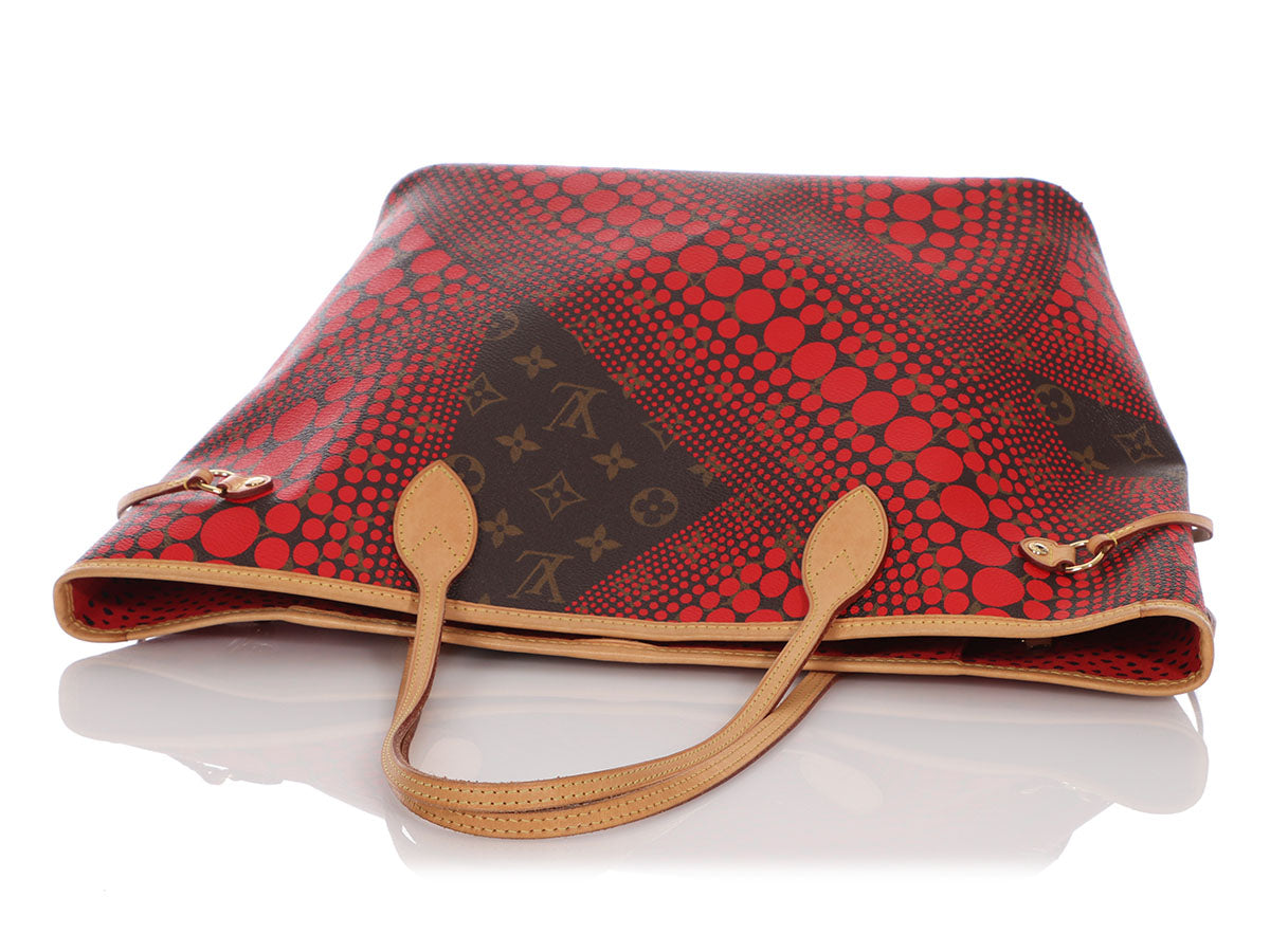 Red Monogram Canvas Neverfull Pouch MM