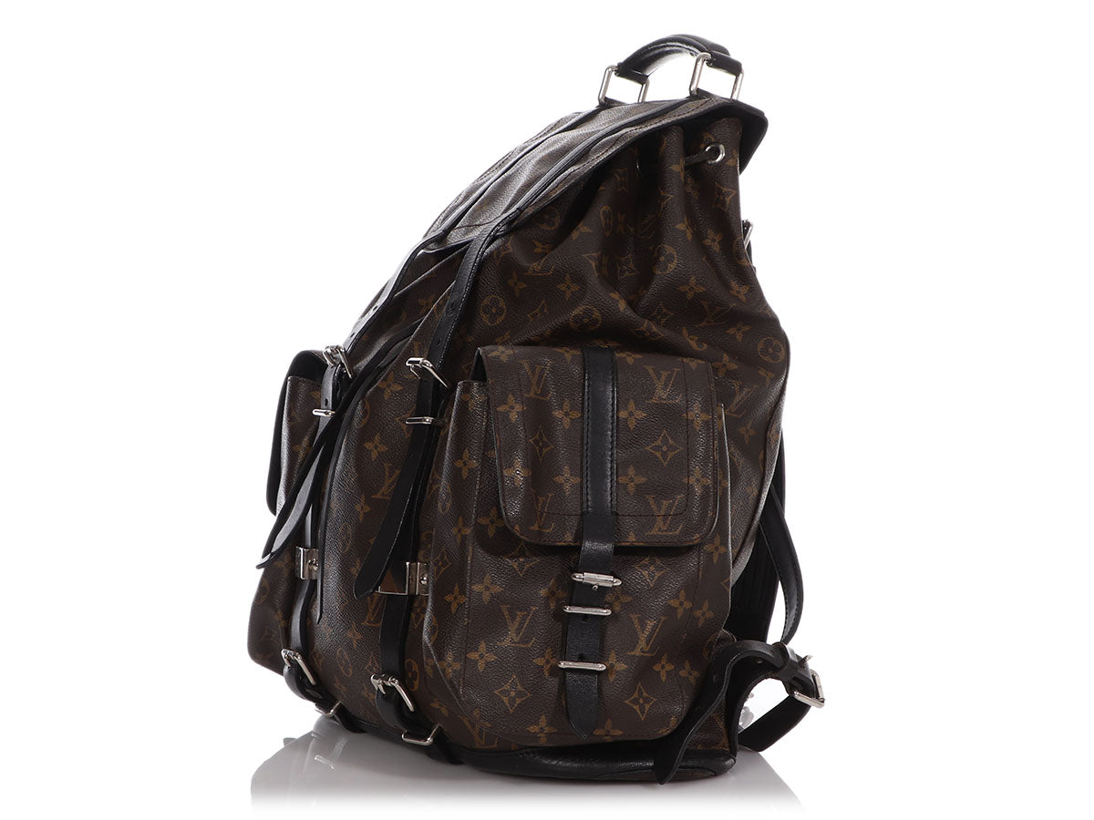 LV Christopher MM Backpack in Monogram Mirror Coated Canvas