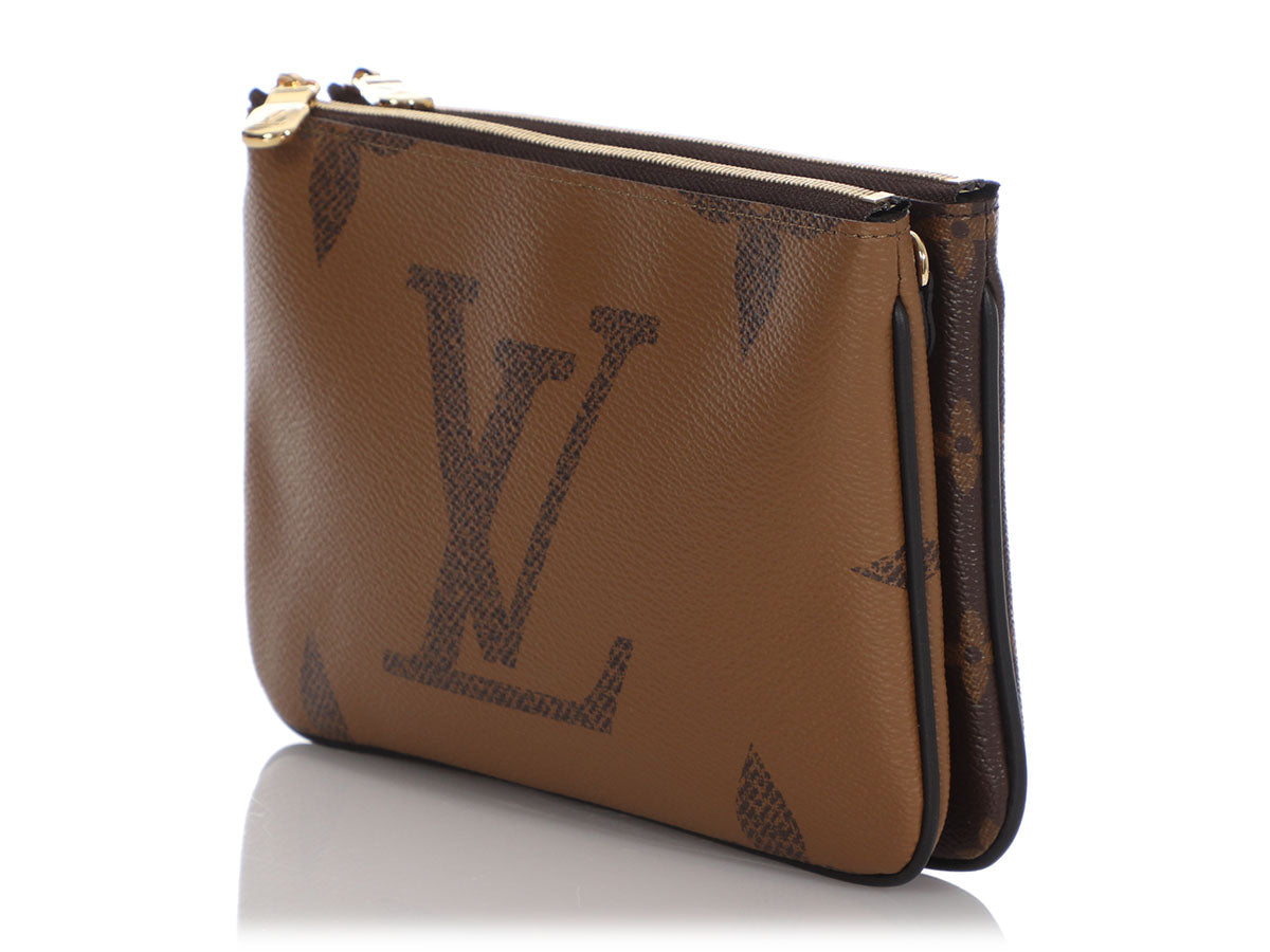 Louis Vuitton Double Zip Pochette, Brown, One Size