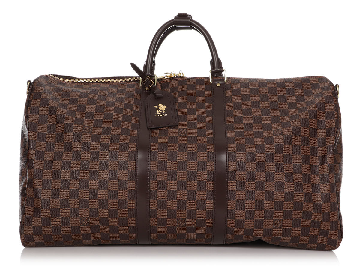 Louis Vuitton Keepall Bandouliere 50 Nigo Brown Damier Ebene