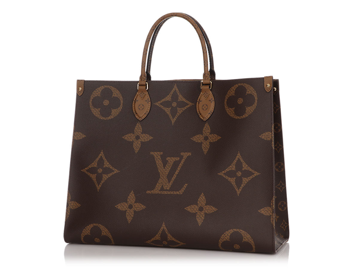 Auth New Louis Vuitton Giant ONTHEGO Monogram Reverse Neverfull 2019  #louisvuittonhandbags A…