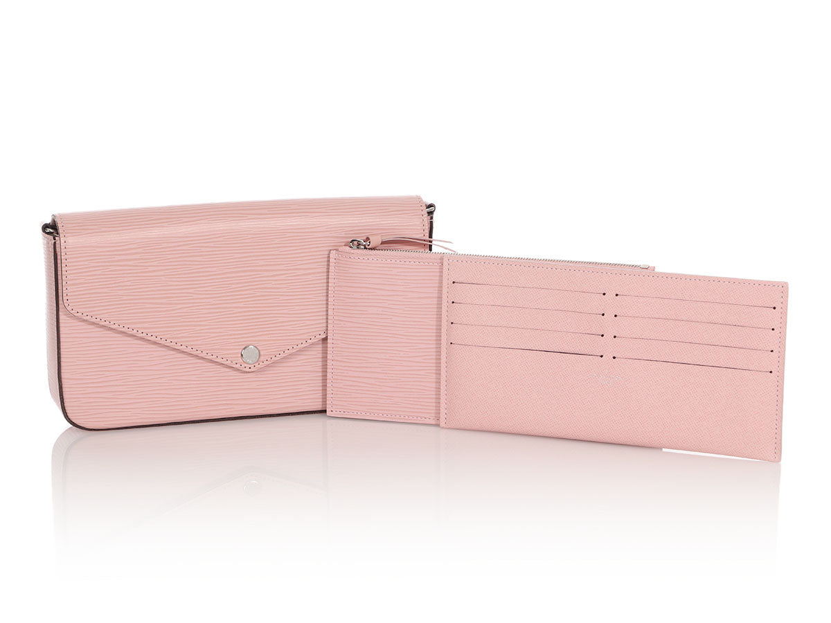 Louis Vuitton Rose Ballerine Leather Felicie Card Holder Insert