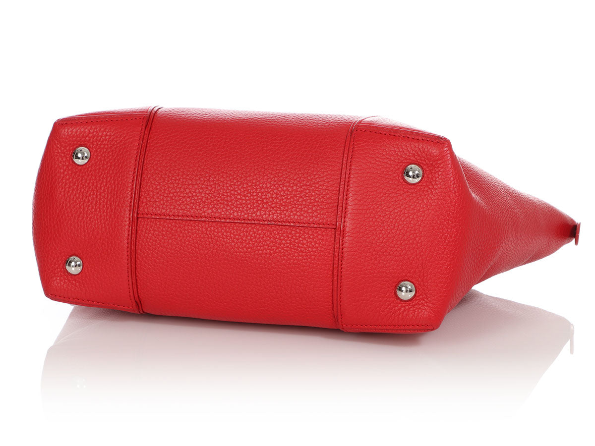 Louis Vuitton Framboise Red Veau Cachemire Leather Soft Lockit MM, Lot  #58056