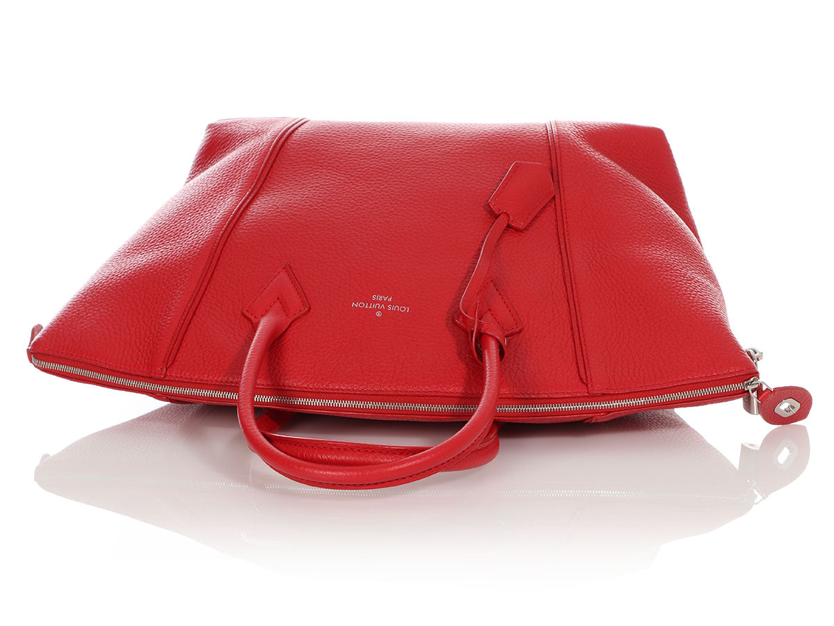 Louis Vuitton Framboise Veau Cachemire Calfskin Leather Soft Lockit MM Bag  - Yoogi's Closet