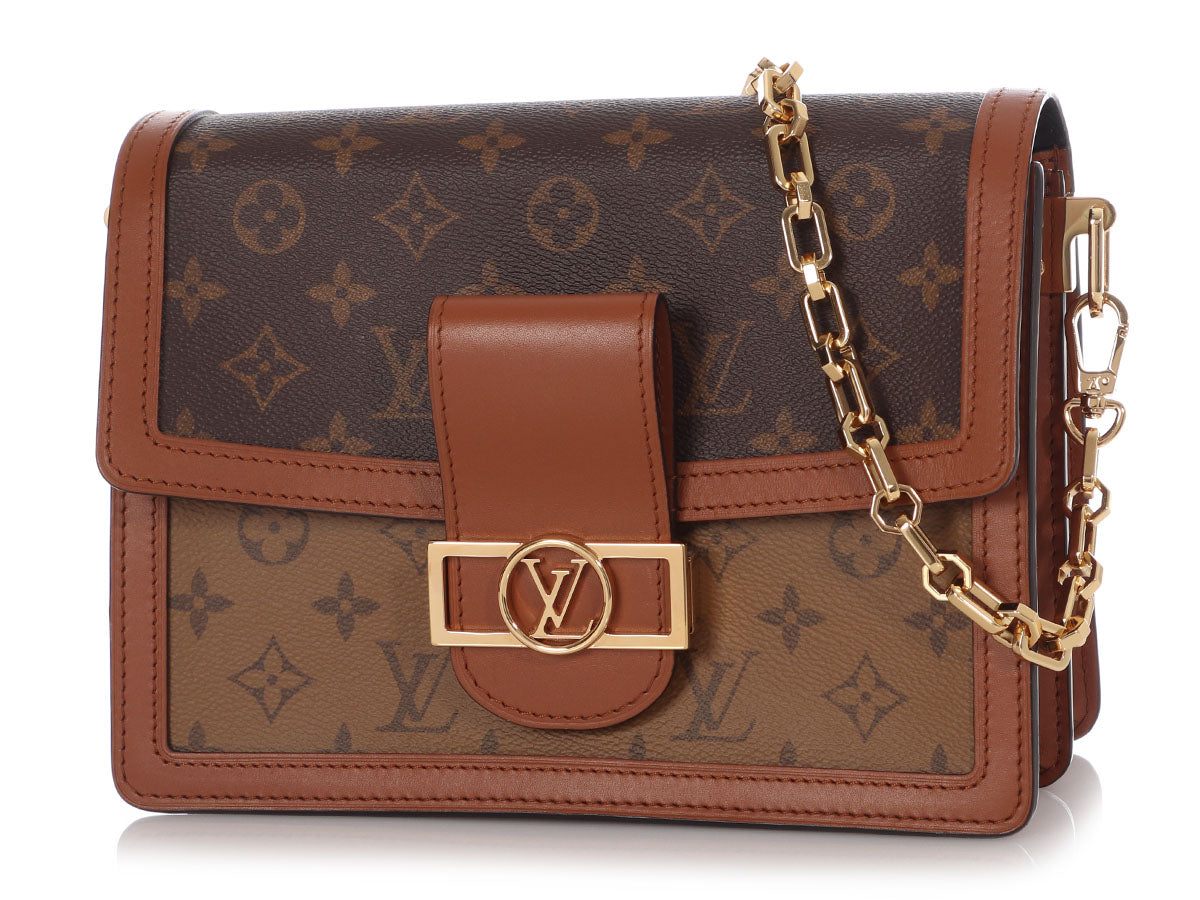 Louis Vuitton LV Dauphine MM Monogram Reverse Shoulder Bag Handbag