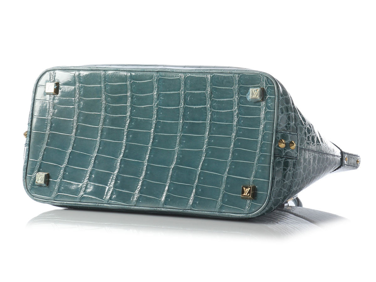 Crocodile crossbody bag Louis Vuitton Blue in Crocodile - 12347045
