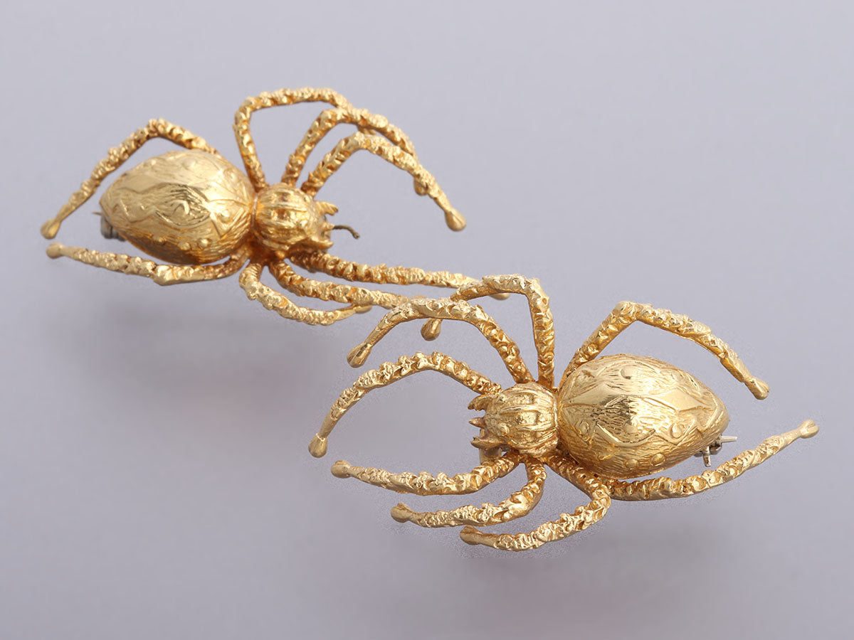 2030075 Dimensional Spider Brooch , Costume Jewelry