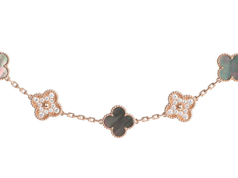 Shes finally mine… 🤍 #fyp #dubai #vancleefandarpels #blueagate #anniv, van cleef necklace